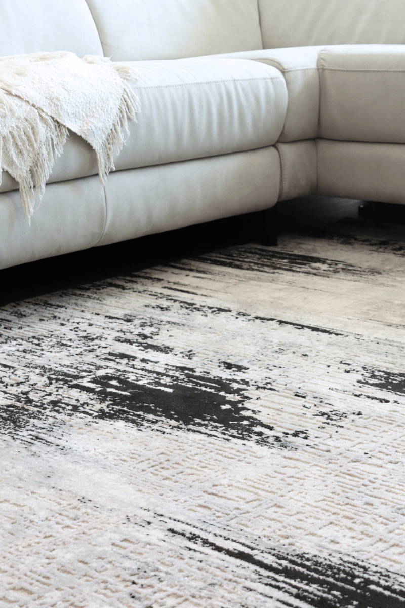 Tapis de luxe tissé noir | Série Carlton Modern
