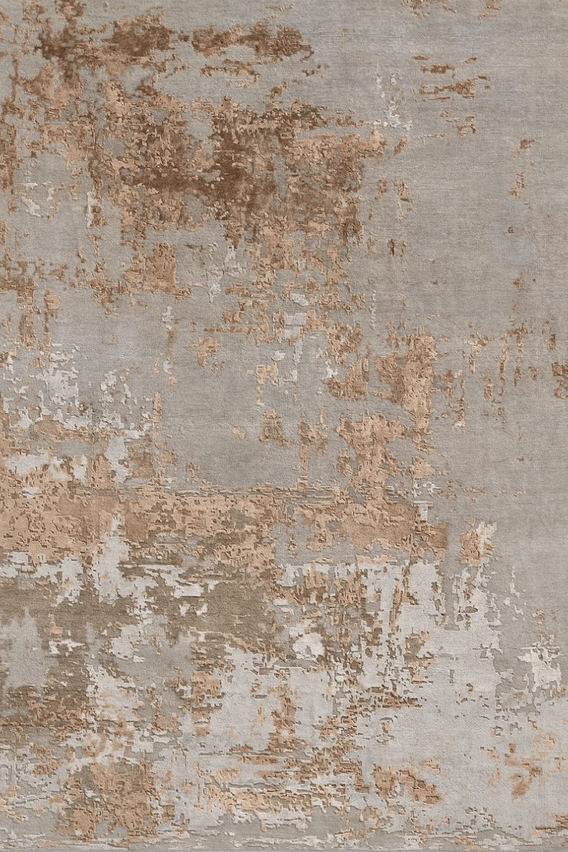 Tapis Bronze Twilight | Laine et soie de luxe, noué à la main