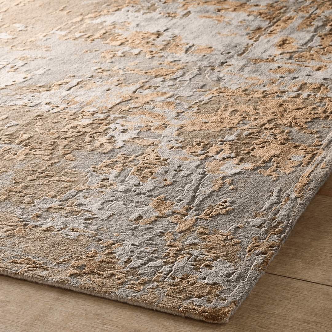 Tapis Bronze Twilight | Laine et soie de luxe, noué à la main