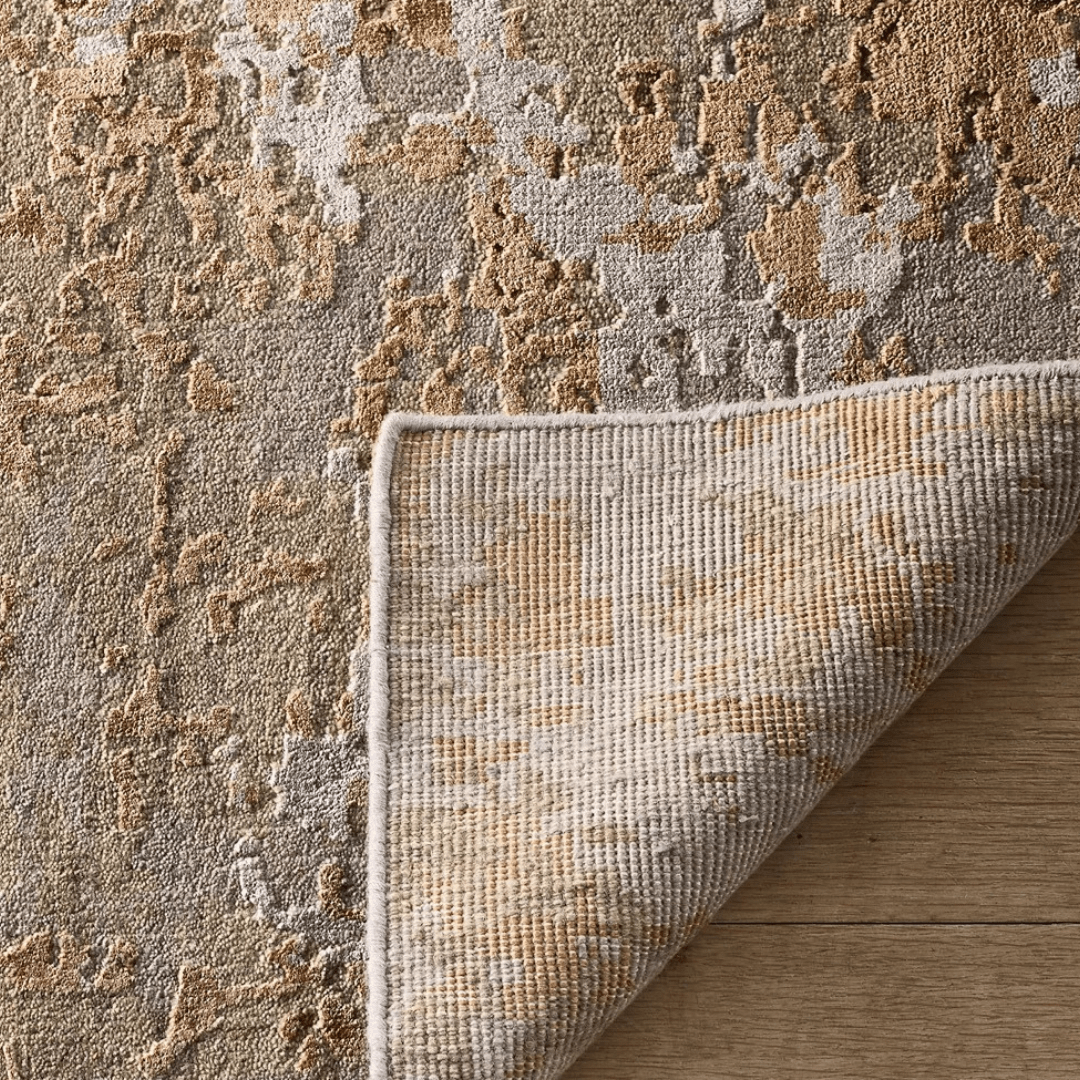 Tapis Bronze Twilight | Laine et soie de luxe, noué à la main