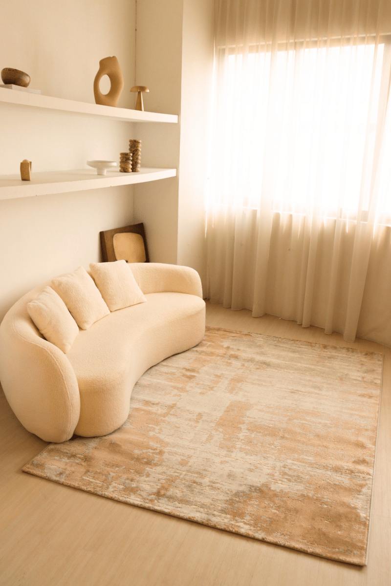 Tapis de luxe en tissage bronze | Série Carlton Modern