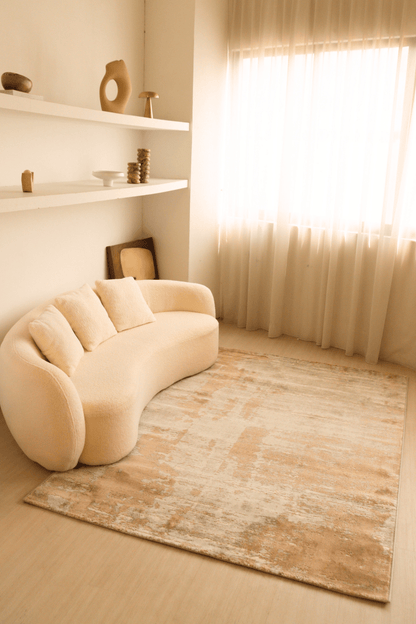 Tapis de luxe en tissage bronze | Série Carlton Modern