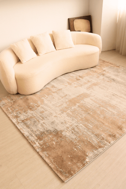 Tapis de luxe en tissage bronze | Série Carlton Modern
