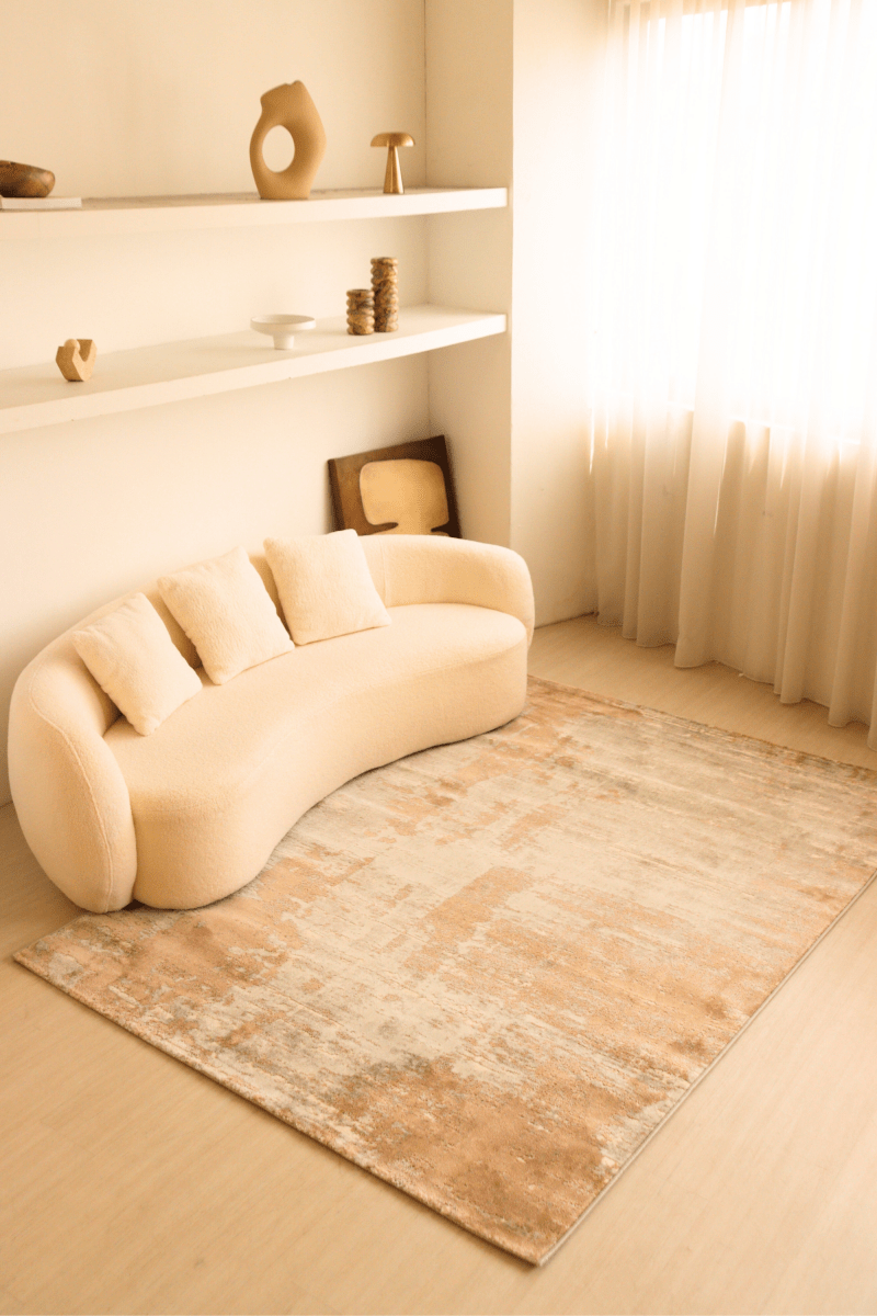 Tapis de luxe en tissage bronze | Série Carlton Modern