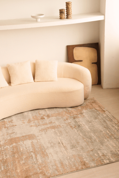 Tapis de luxe en tissage bronze | Série Carlton Modern