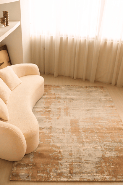 Tapis de luxe en tissage bronze | Série Carlton Modern