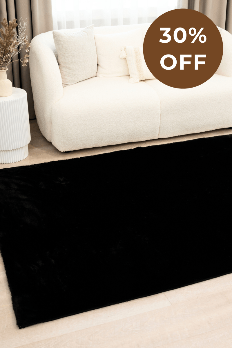 Tapis noir anthracite | Série Cloud Fur