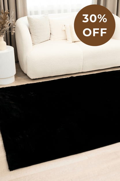 Tapis noir anthracite | Série Cloud Fur