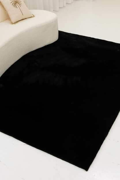 Tapis noir anthracite | Série Cloud Fur
