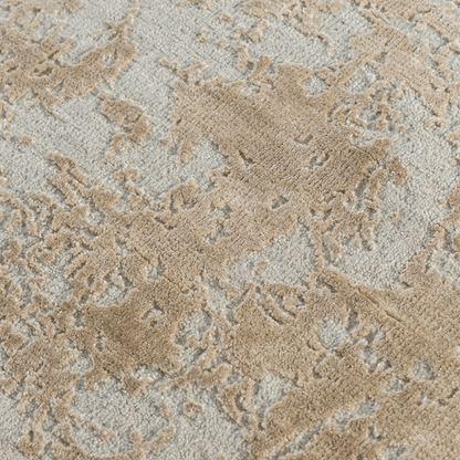 Tapis Faded Gold | Laine et soie de luxe nouées à la main