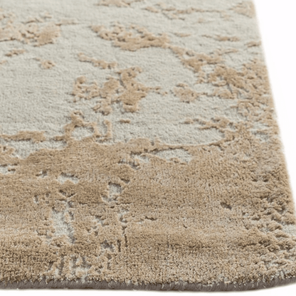 Tapis Faded Gold | Laine et soie de luxe nouées à la main