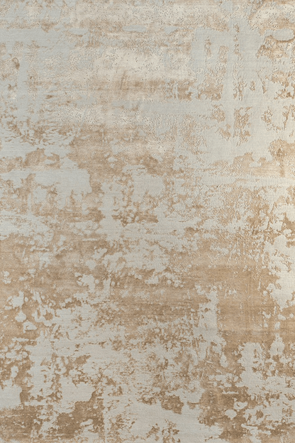 Tapis Faded Gold | Laine et soie de luxe nouées à la main