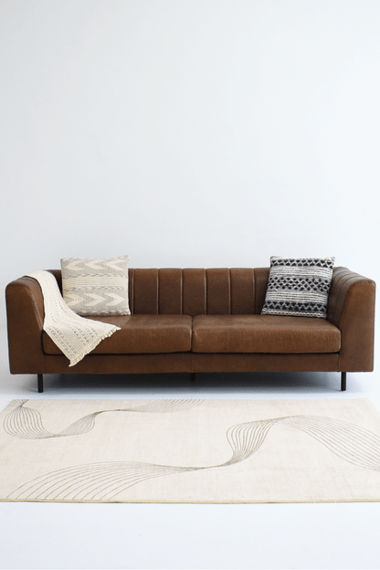 Tapis Lignes Fluides | Scandinave | Série Polyfibre Cachemire