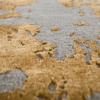 Tapis Braise dorée | Laine et soie de luxe, noué à la main