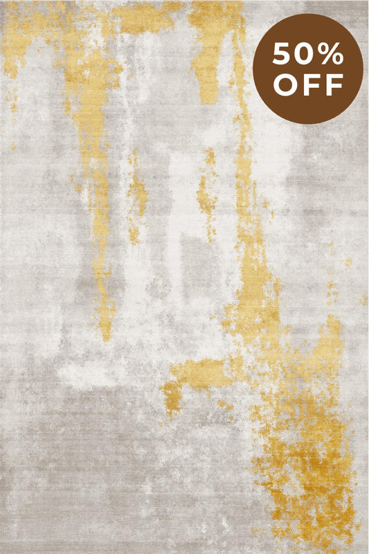 Tapis Gold Splash | Moderne | Série Polyfibre Cachemire