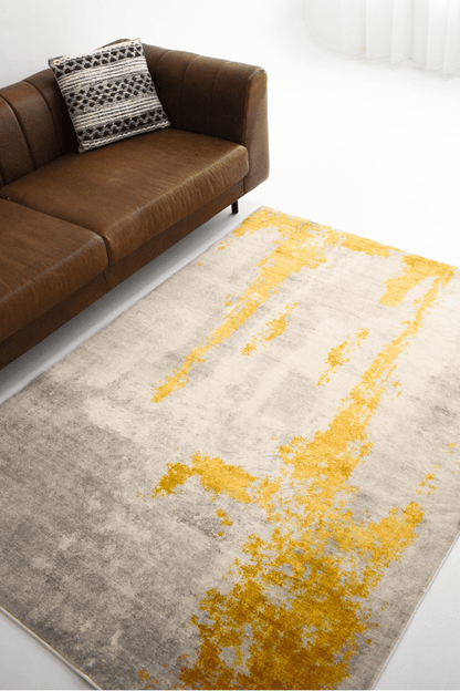 Tapis Gold Splash | Moderne | Série Polyfibre Cachemire