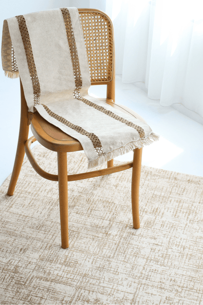 Tapis Golden Crosshatch | Scandinave | Série Polyfibre Cachemire