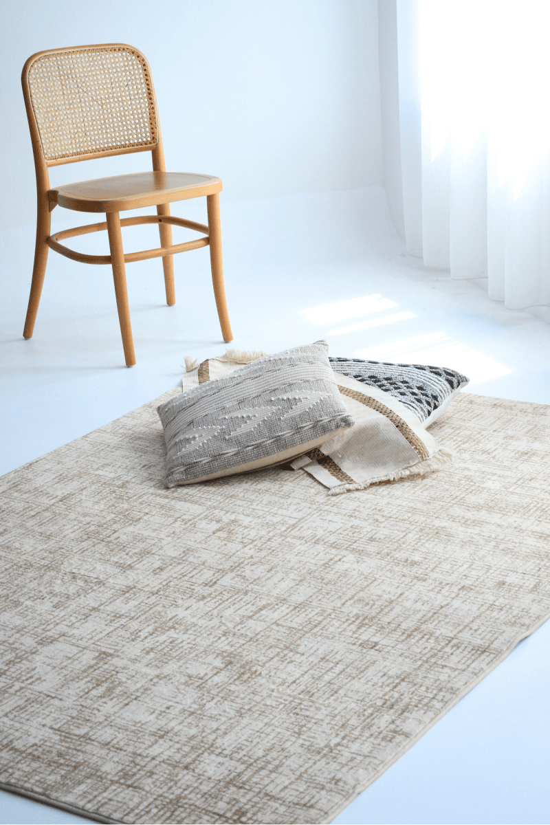 Tapis Golden Crosshatch | Scandinave | Série Polyfibre Cachemire