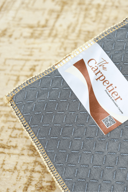 Tapis Golden Crosshatch | Scandinave | Série Polyfibre Cachemire