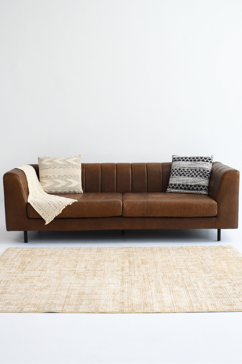 Tapis Golden Crosshatch | Scandinave | Série Polyfibre Cachemire