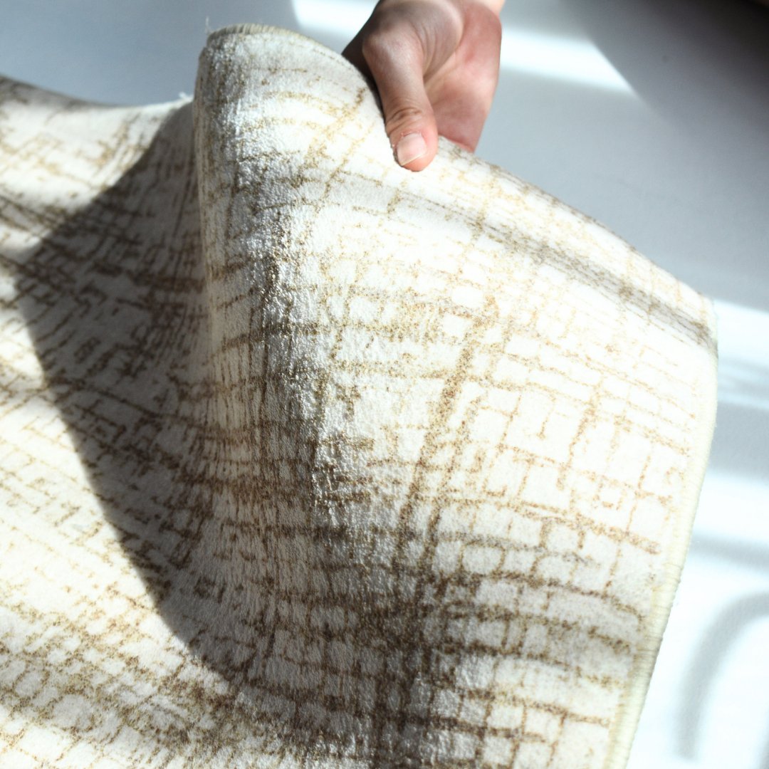 Tapis Golden Crosshatch | Scandinave | Série Polyfibre Cachemire