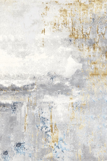 Tapis Saphir Doré | Moderne | Série Polyfibre Cachemire