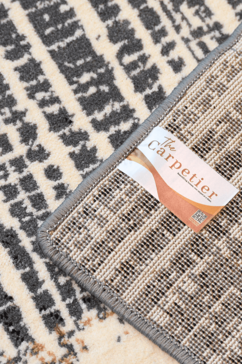 Tapis quadrillé graphite | Série Wilton Dyed