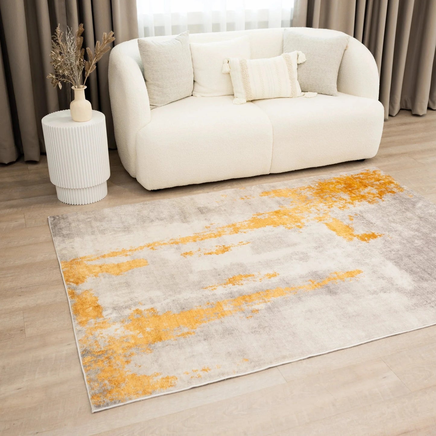 Tapis Gold Splash | Moderne | Série Polyfibre Cachemire
