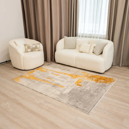 Tapis Gold Splash | Moderne | Série Polyfibre Cachemire