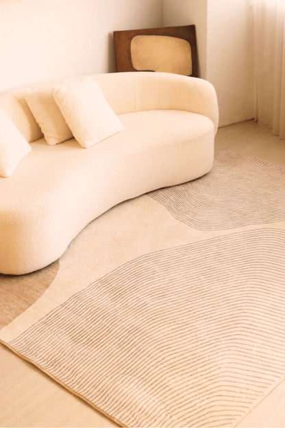 Tapis Neutral Waves | Scandinave | Série Polyfibre Cachemire