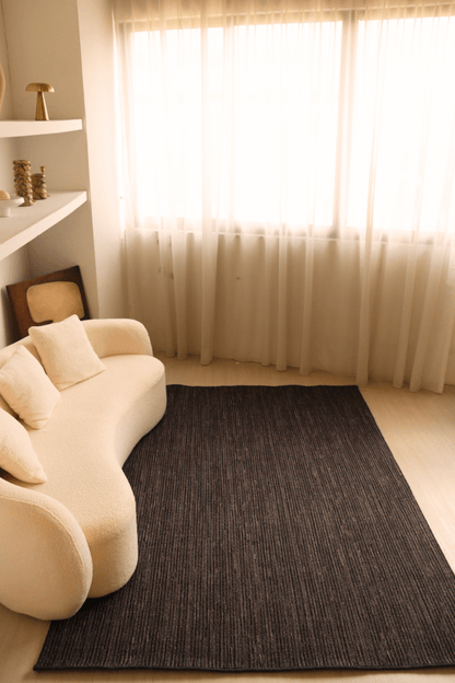 Moquette bouclée multicolore Oxford bleu et noyer | Série Earth