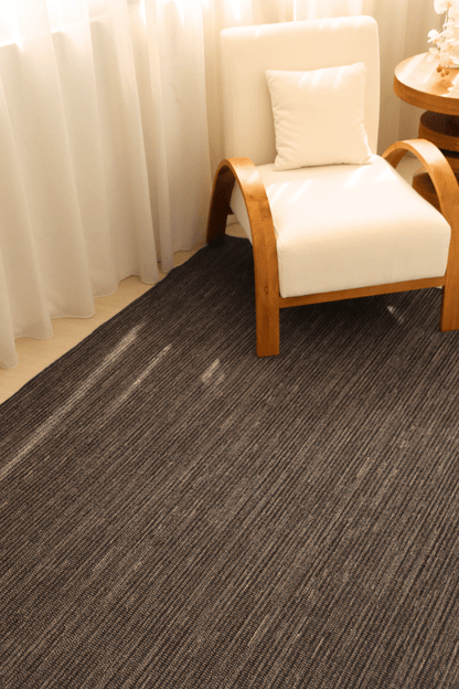 Moquette bouclée multicolore Oxford bleu et noyer | Série Earth