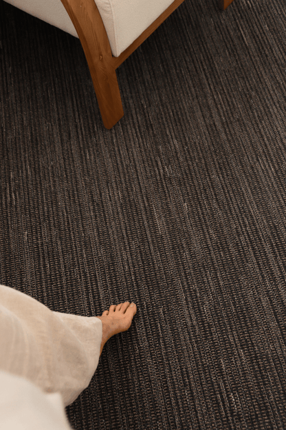 Moquette bouclée multicolore Oxford bleu et noyer | Série Earth