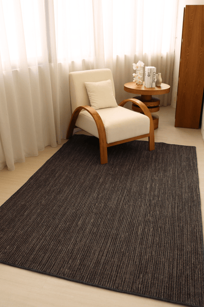 Moquette bouclée multicolore Oxford bleu et noyer | Série Earth