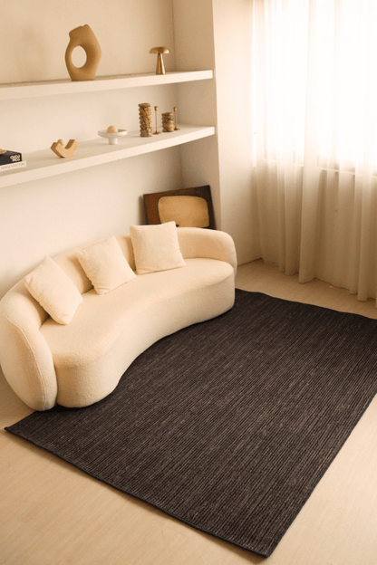 Moquette bouclée multicolore Oxford bleu et noyer | Série Earth