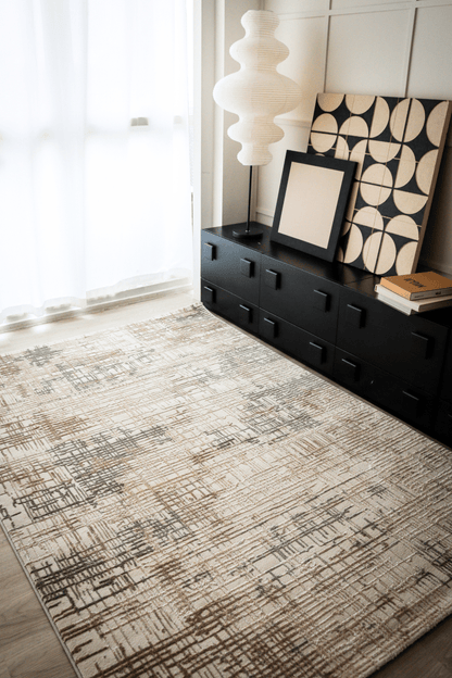 Tapis de luxe Rustic Grids | Série Carlton Modern
