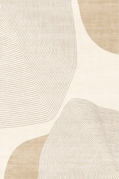 Tapis Neutral Waves | Scandinave | Série Polyfibre Cachemire