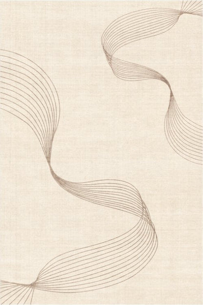 Tapis Lignes Fluides | Scandinave | Série Polyfibre Cachemire