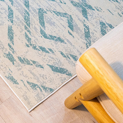 Tapis vert glacier | Scandinave | Série Polyfibre Cachemire