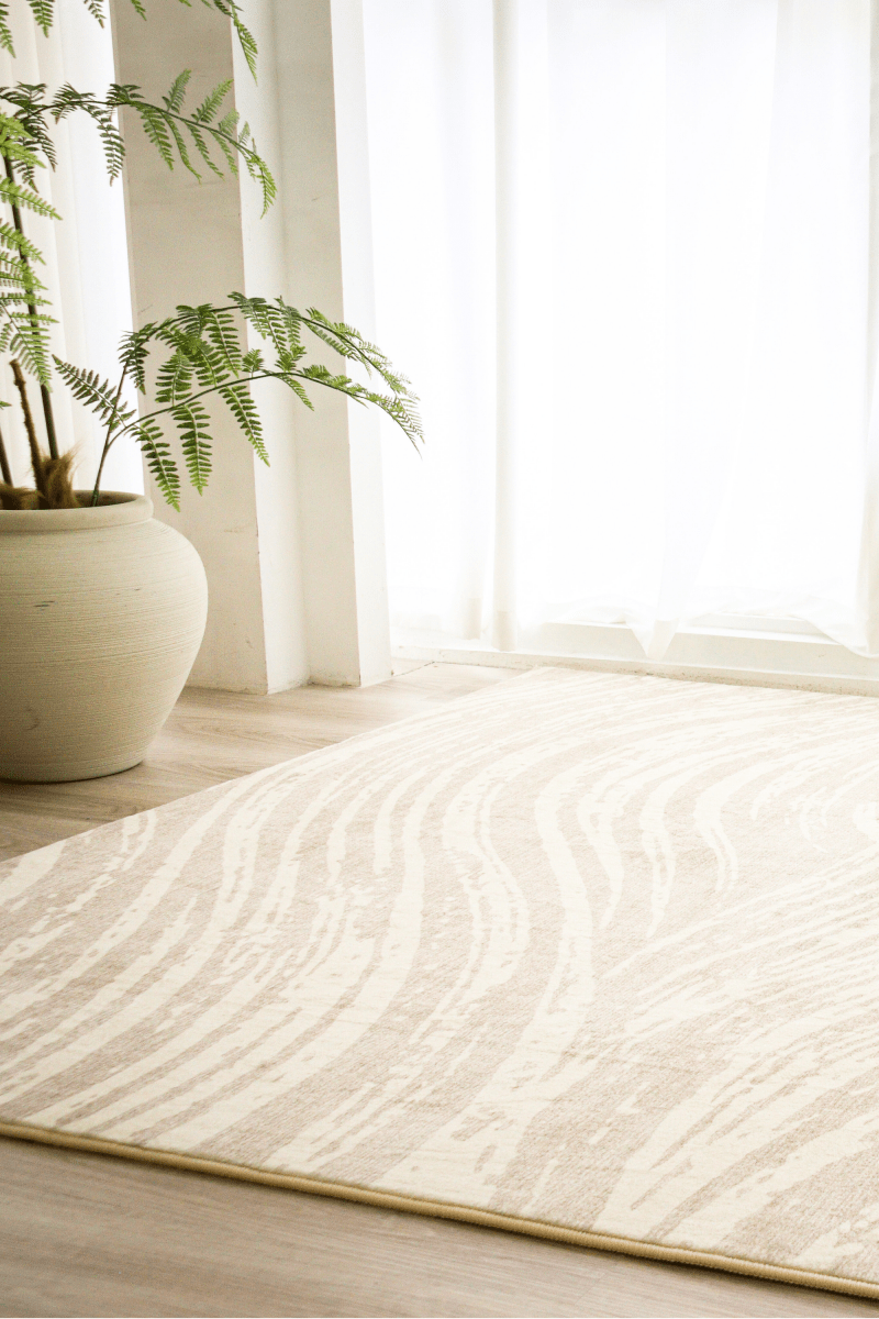 Tapis Sand Waves | Scandinave | Série Polyfibre Cachemire