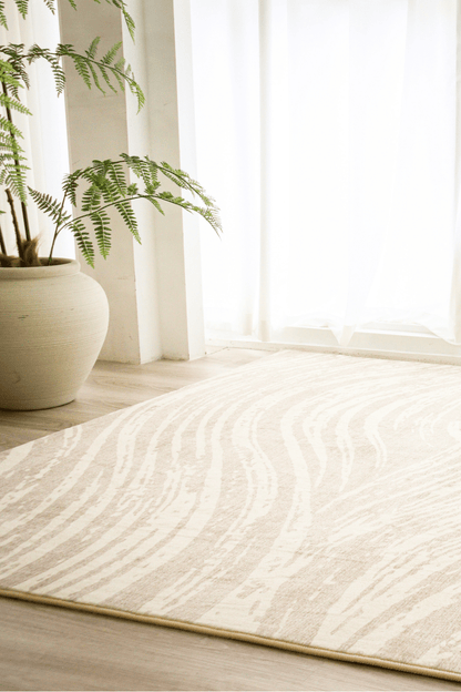 Tapis Sand Waves | Scandinave | Série Polyfibre Cachemire