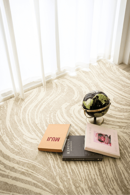 Tapis Sand Waves | Scandinave | Série Polyfibre Cachemire