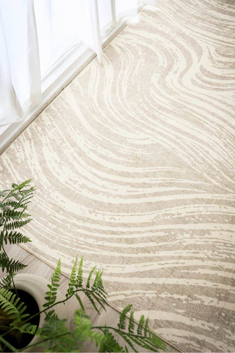 Tapis Sand Waves | Scandinave | Série Polyfibre Cachemire