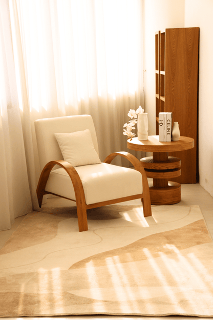 Tapis Sandstone Waves | Scandinave | Série Polyfibre Cachemire