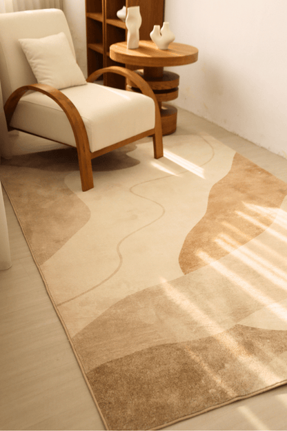 Tapis Sandstone Waves | Scandinave | Série Polyfibre Cachemire