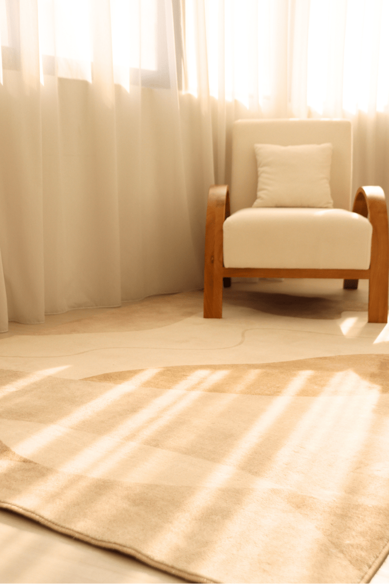 Tapis Sandstone Waves | Scandinave | Série Polyfibre Cachemire