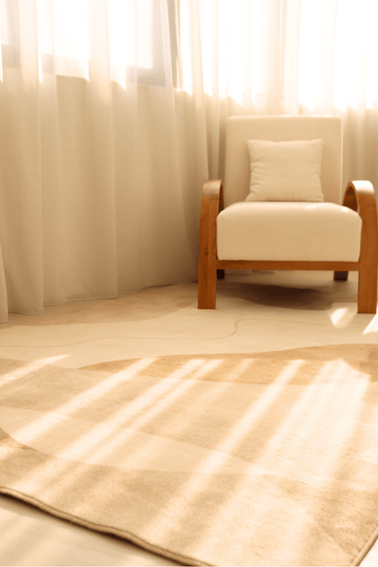 Tapis Sandstone Waves | Scandinave | Série Polyfibre Cachemire