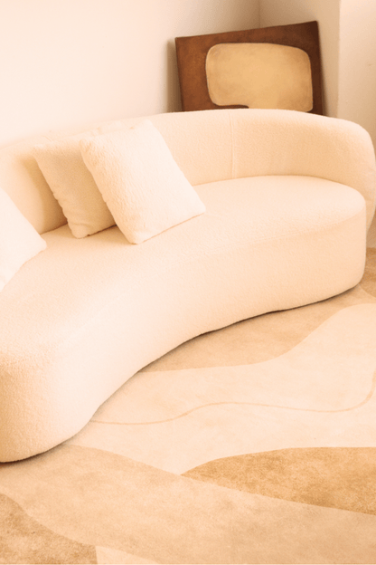 Tapis Sandstone Waves | Scandinave | Série Polyfibre Cachemire