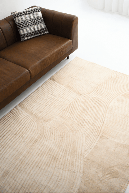 Tapis Sable Sculpté | Scandinave | Série Polyfibre Cachemire