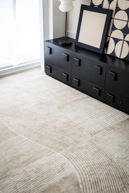 Tapis Sable Sculpté | Scandinave | Série Polyfibre Cachemire